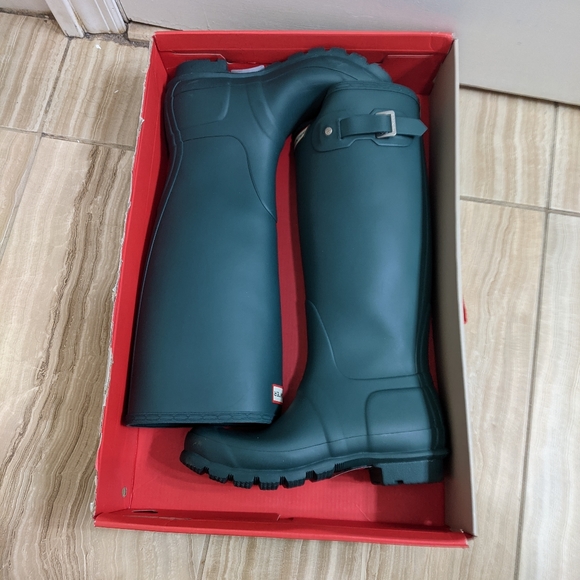 Hunter Shoes - Hunter Matte Forest Green Rainboot